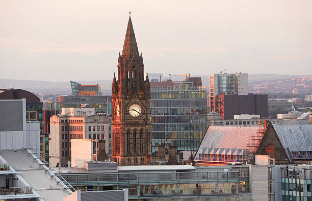 Skyline of Deansgate at Dusk